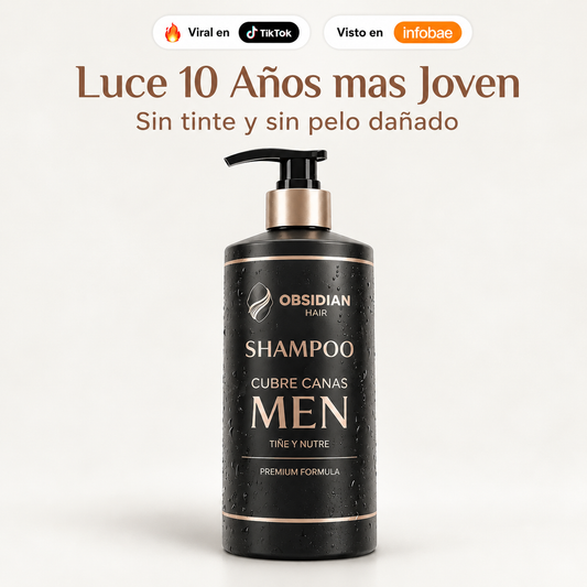 OBSIDIAN | SHAMPOO CUBRE CANAS MEN