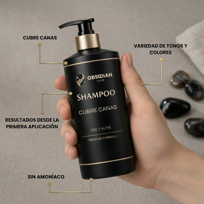 OBSIDIAN | SHAMPOO CUBRE CANAS INSTANTANEO
