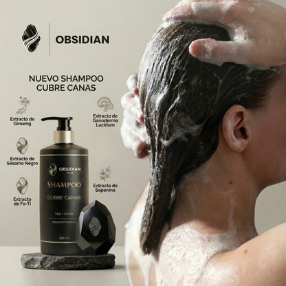 OBSIDIAN | SHAMPOO CUBRE CANAS INSTANTANEO