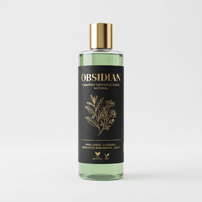 OBSIDIAN | SHAMPOO Natural para caspa, psoriasis capilar y dermatitis seborreica