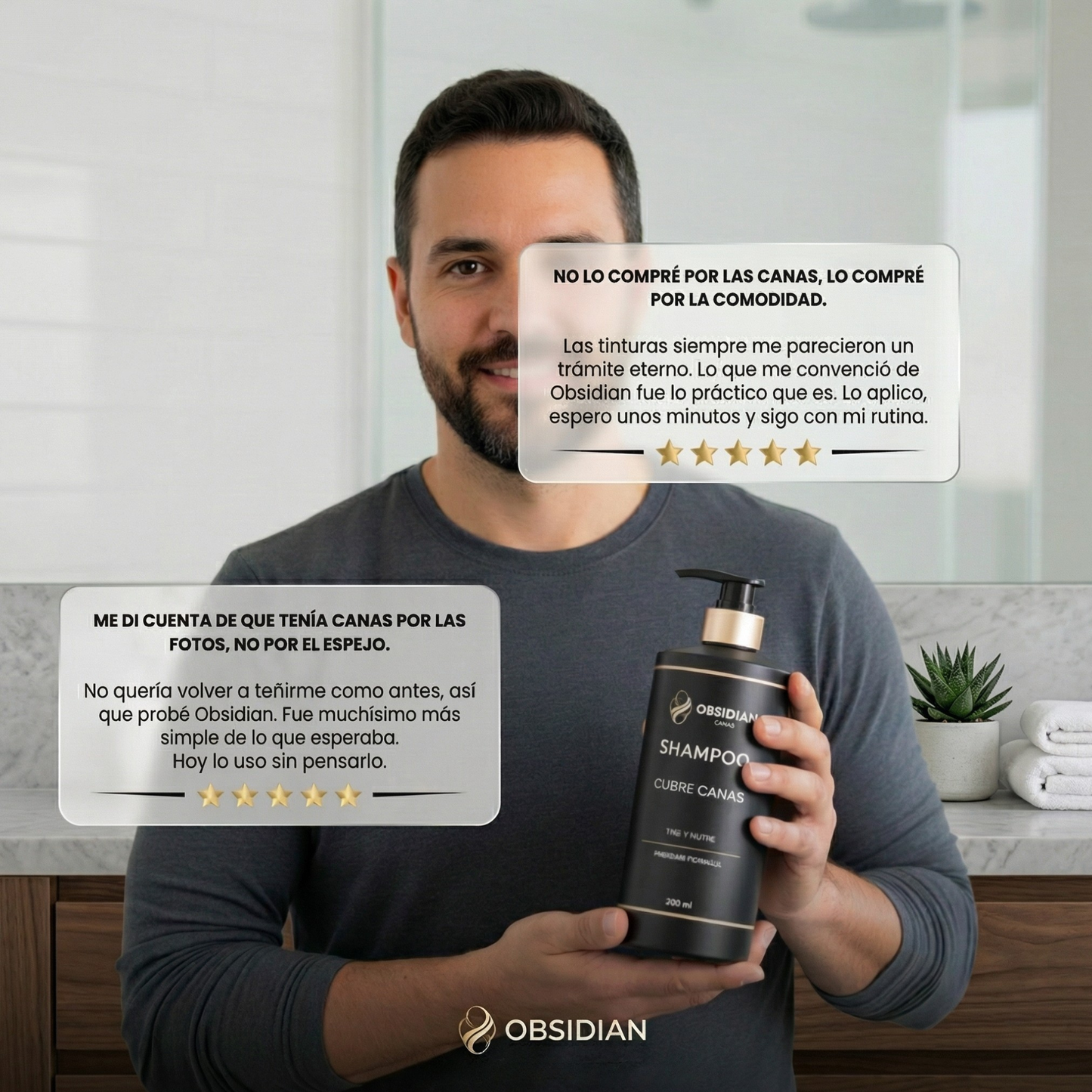 OBSIDIAN | SHAMPOO CUBRE CANAS INSTANTANEO