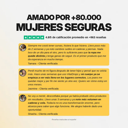 Vitaldrops™ | Gotas naturales para curvas y Glúteos